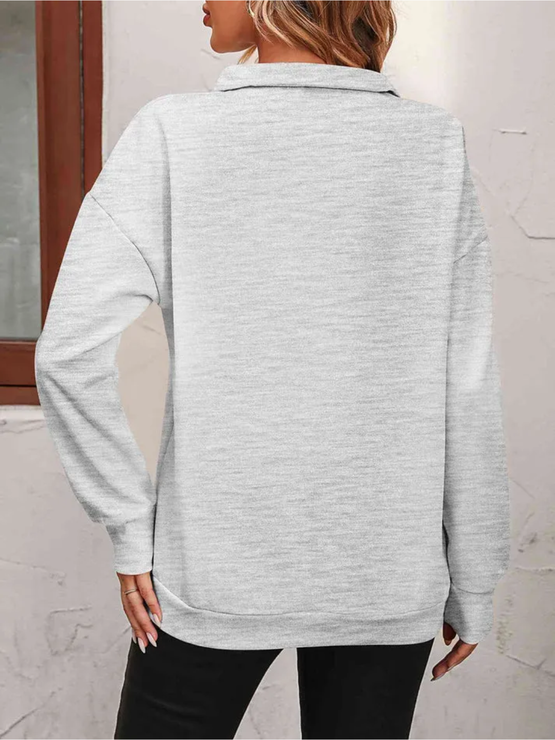 Sofie Sweatshirt mit Reißverschluss und hängenden Schultern für Frauen