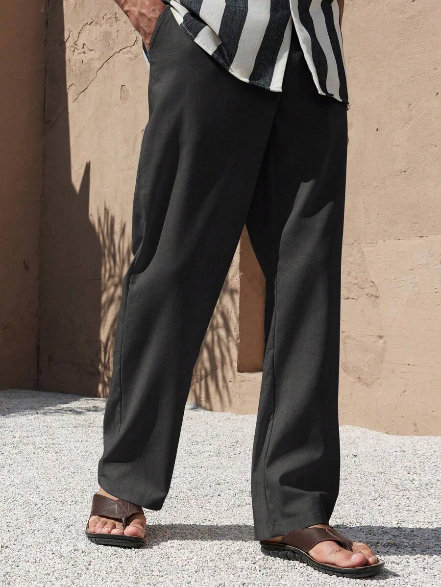 LEINENHOSE MIT TASCHEN