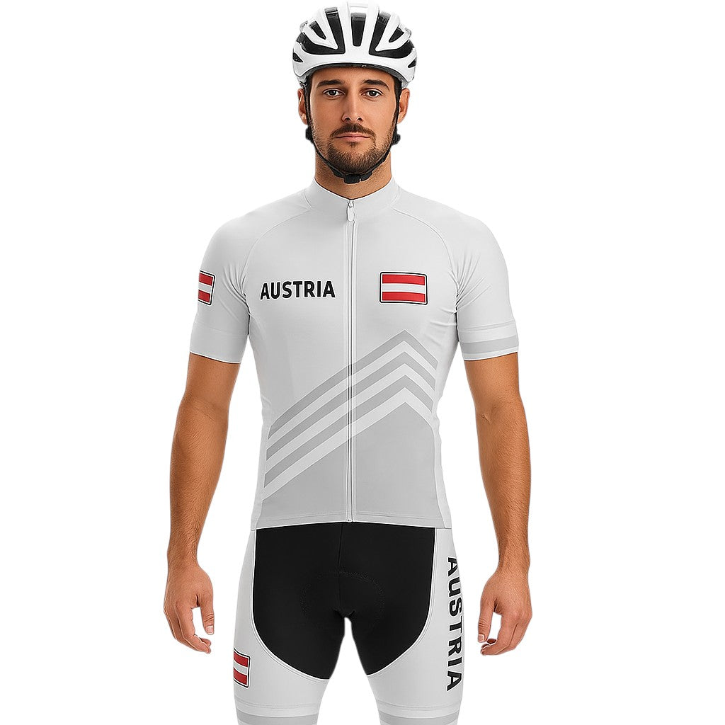 AKTIVABENTEUER™ ÖSTERREICH PRO Team Radsport-Set | Gel-Polster, UV-Schutz & Schnelltrocknendes Lycra