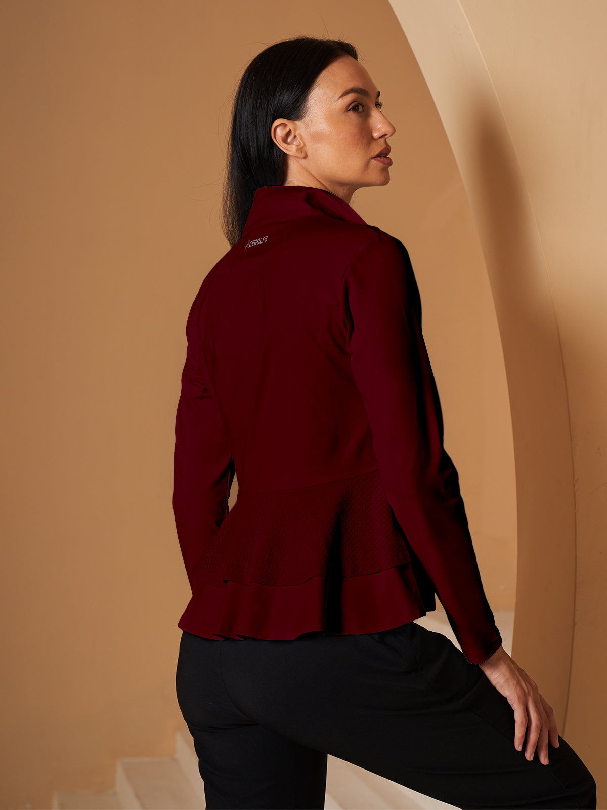 Damen Golfjacke mit Rüschenärmeln, Sonnenschutz