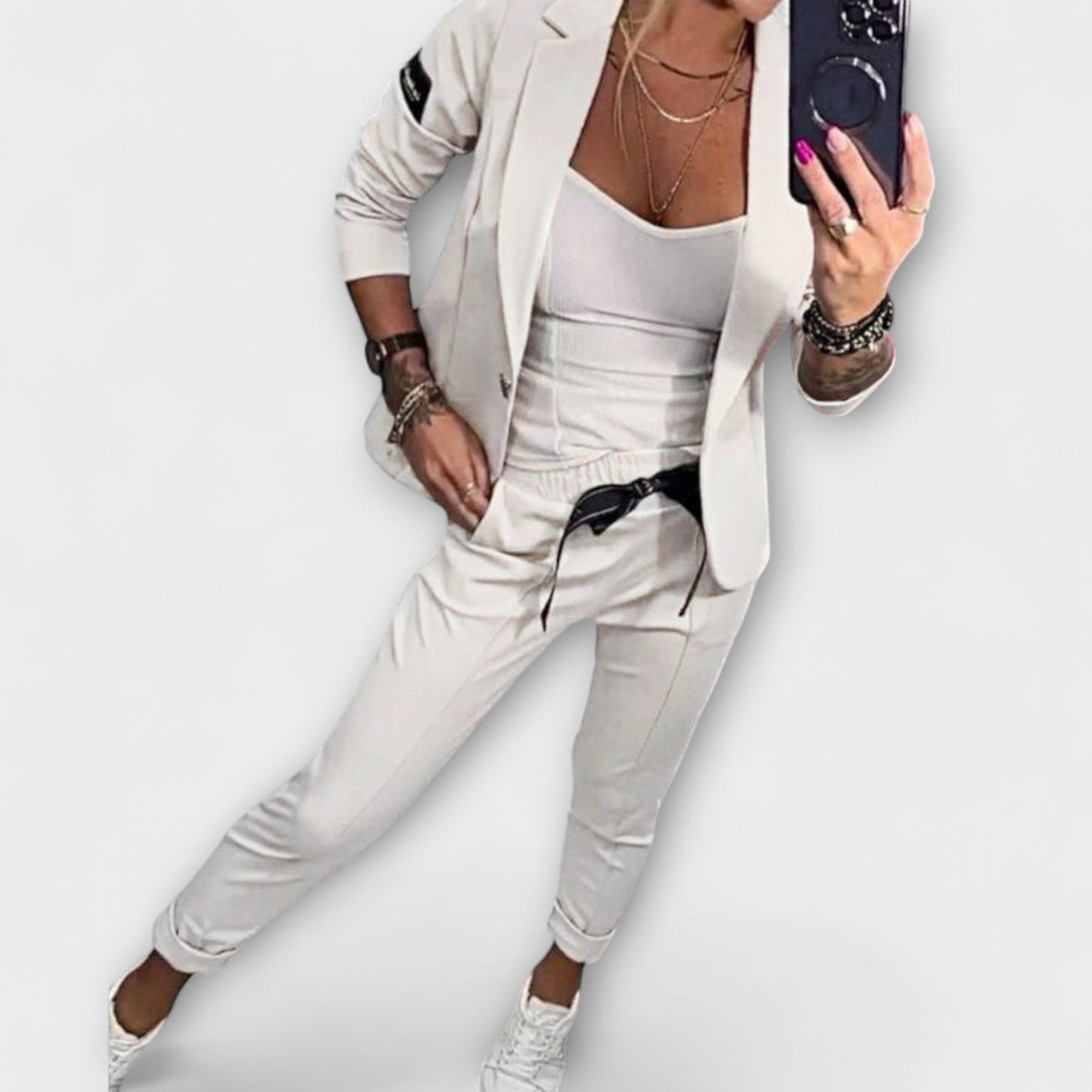 Vionne | Elegantes Set aus Top, Jacke und Hose