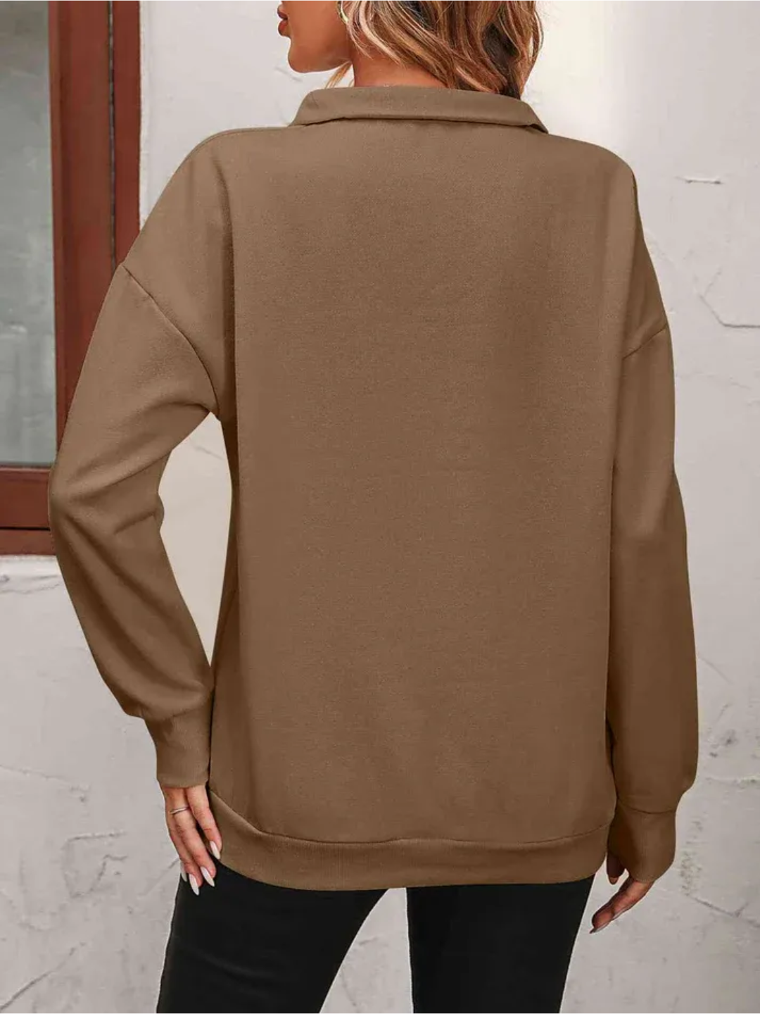 Sofie Sweatshirt mit Reißverschluss und hängenden Schultern für Frauen