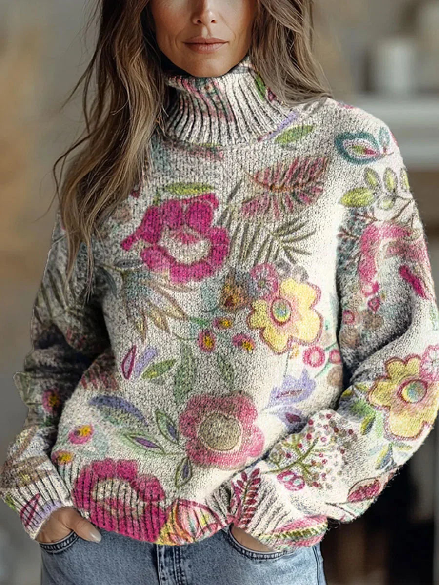 Kaelira - Autumn Glow Turtleneck Sweater