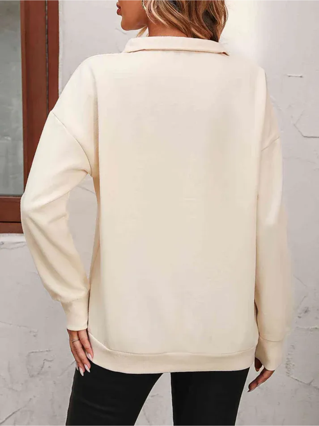 Sofie Sweatshirt mit Reißverschluss und hängenden Schultern für Frauen