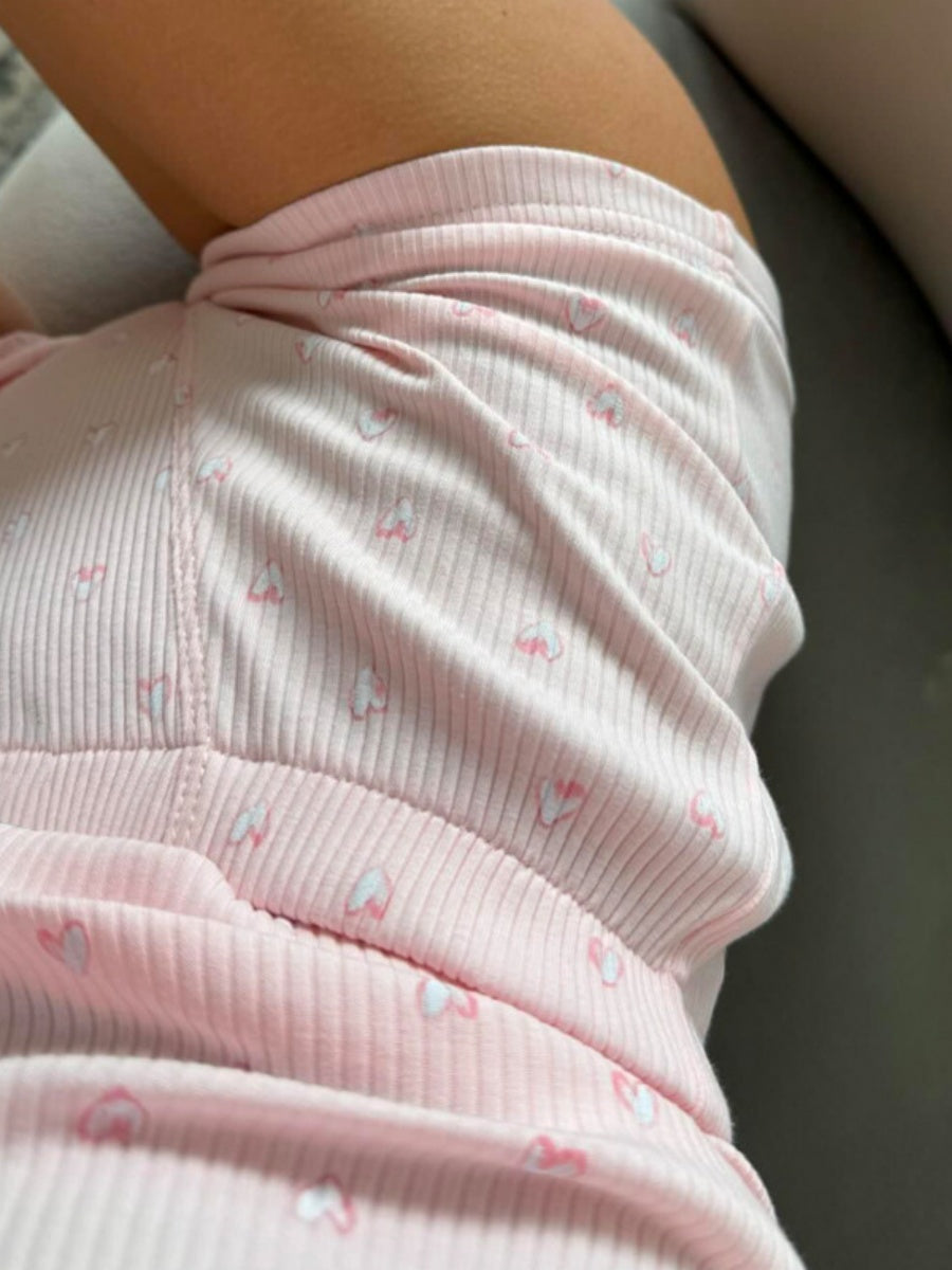 Liber Sommer Damen Rüschendruck Nachtwäsche