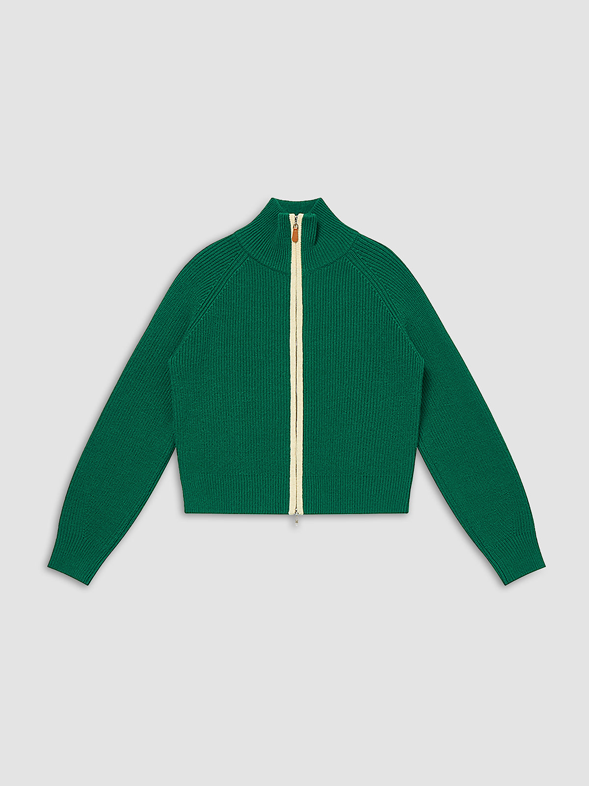 Zwei-Wege-Reißverschluss Kontrastbesatz Cardigan