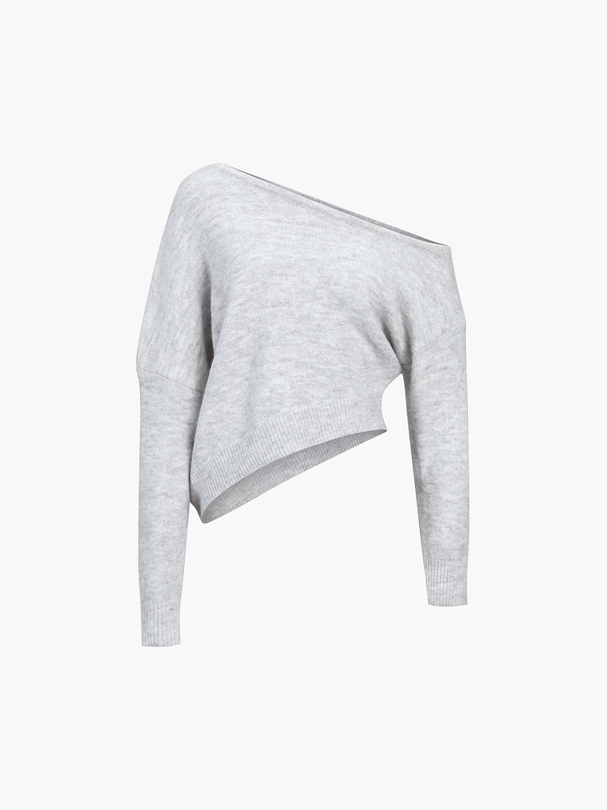 Ein Schulter Asymmetrischer Pullover