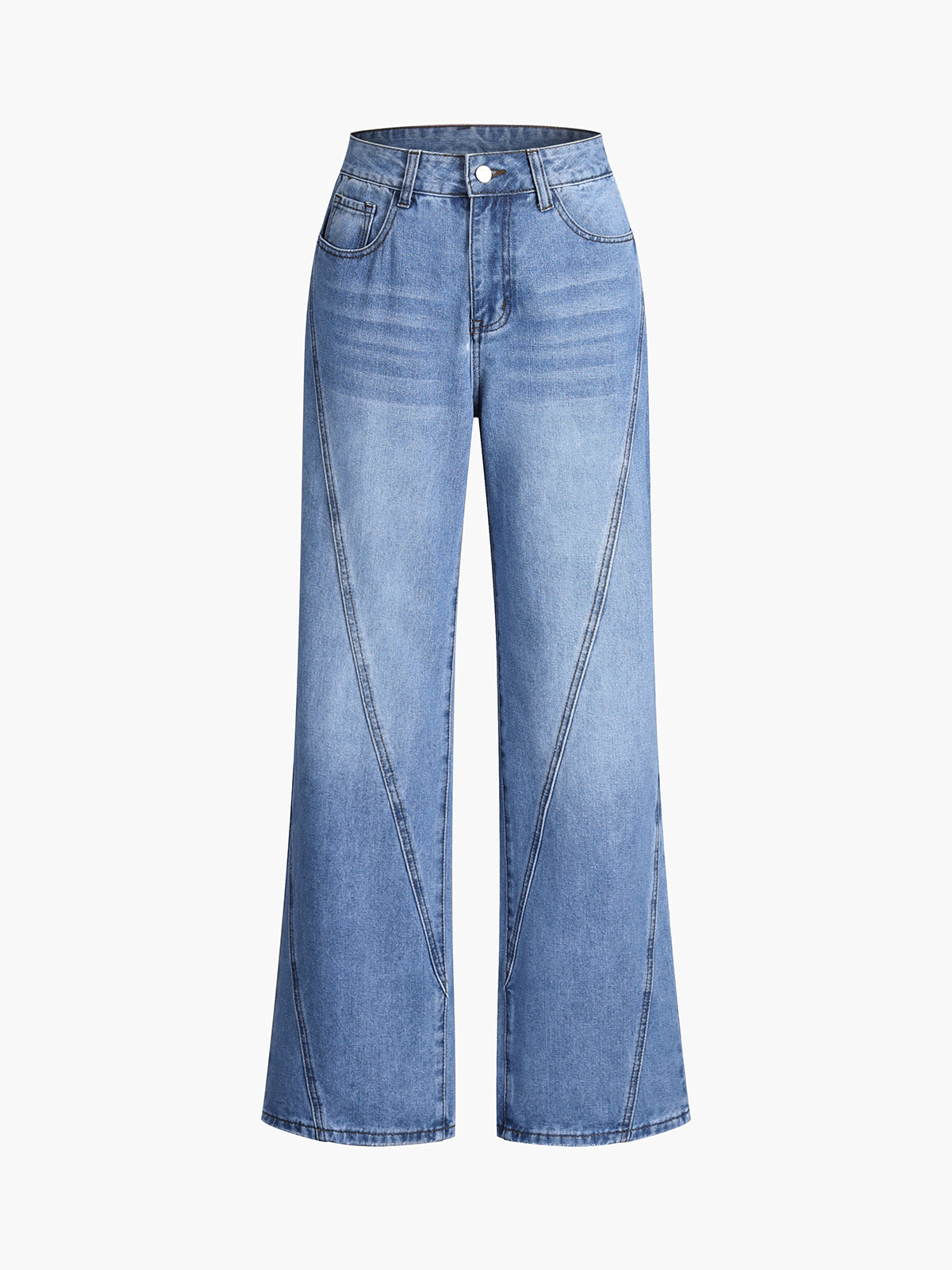 Vintage Denim Gerade Bein Hose
