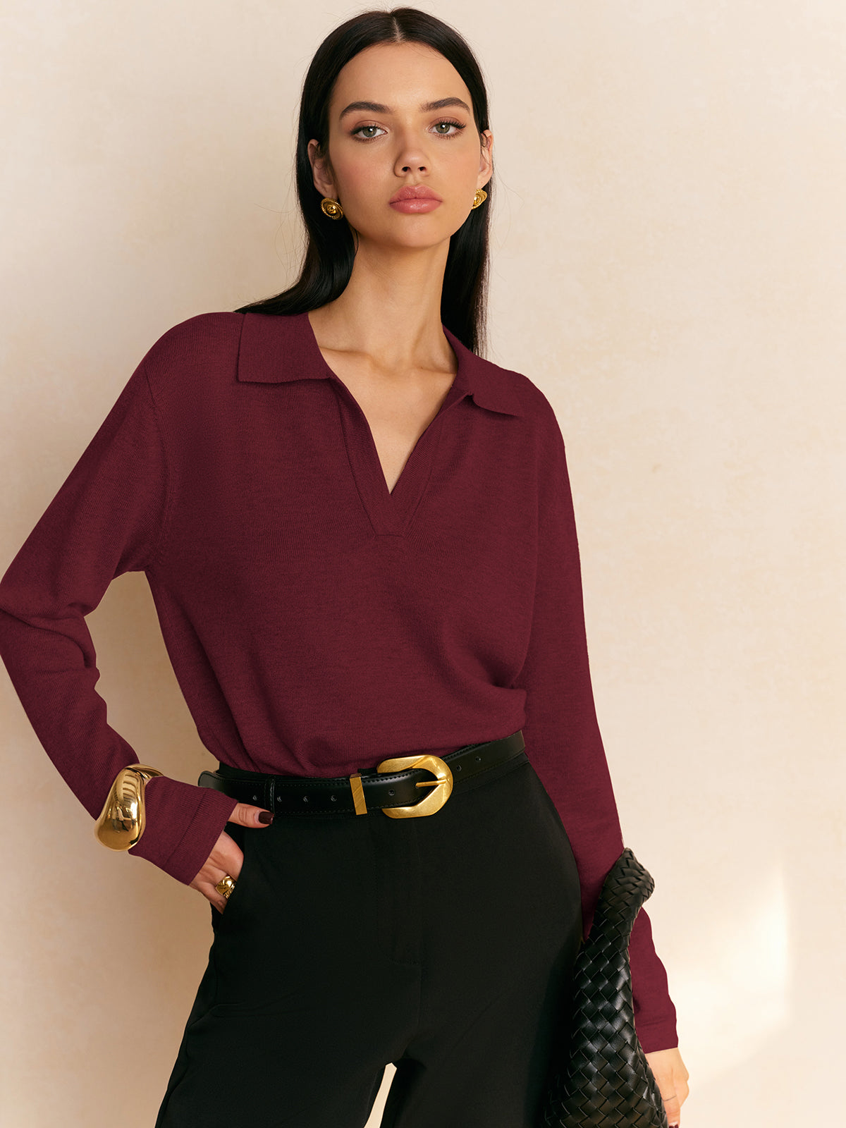 Freizeit Pullover mit Kragen