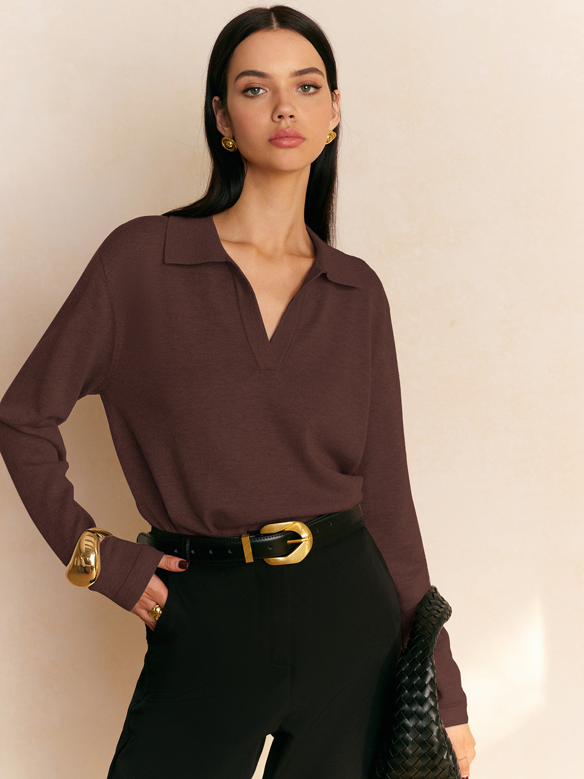 Freizeit Pullover mit Kragen