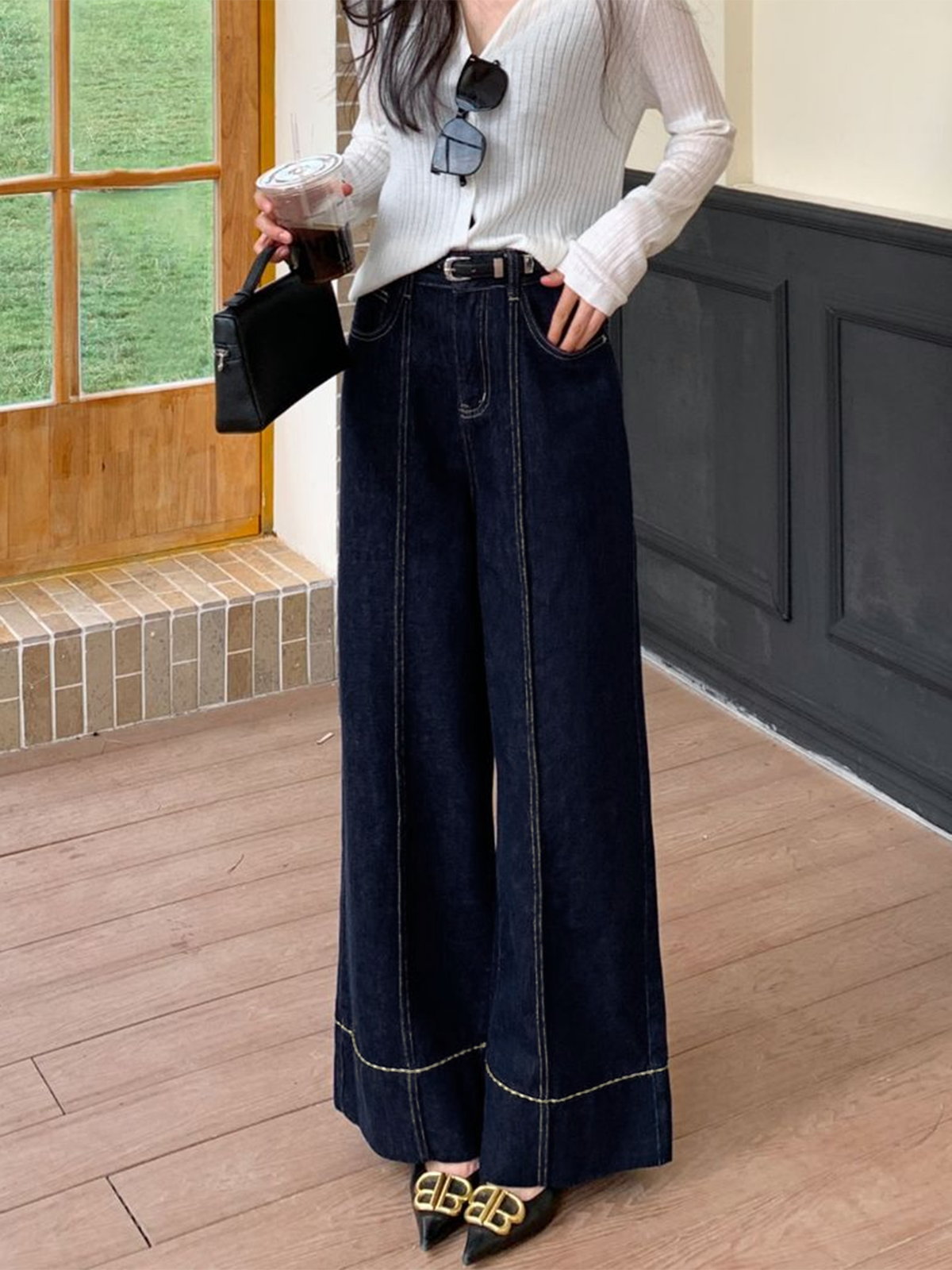 Weite Denim-Jeans