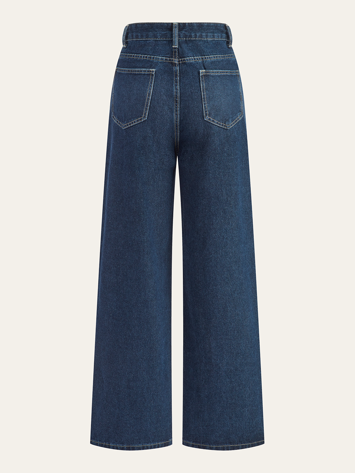Hochtaillierte Weite Jeanshose