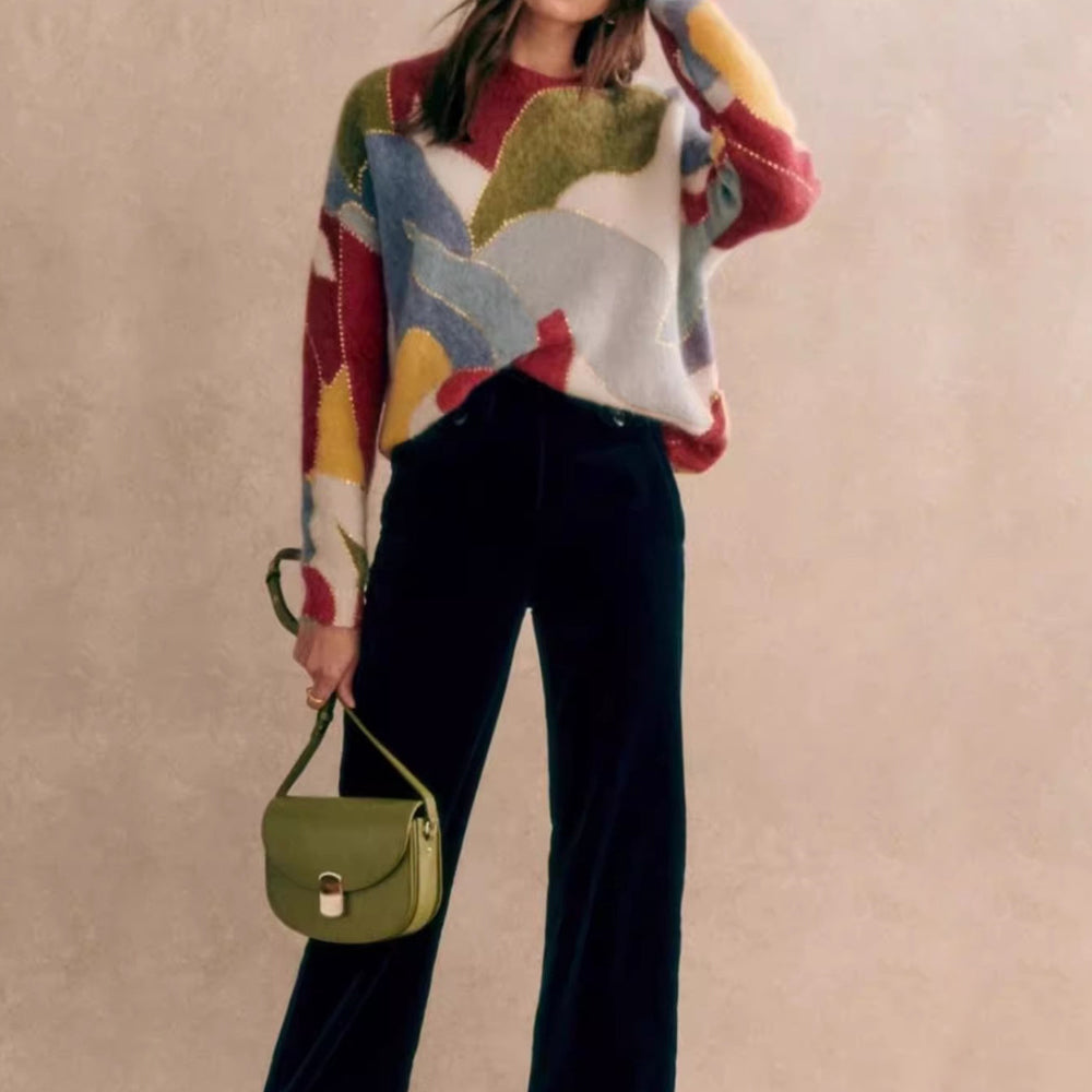 Elise Leroy Kontrast Charme Pullover