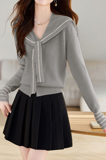 Vielseitiges Strick-Cardigan-Schal-Ensemble