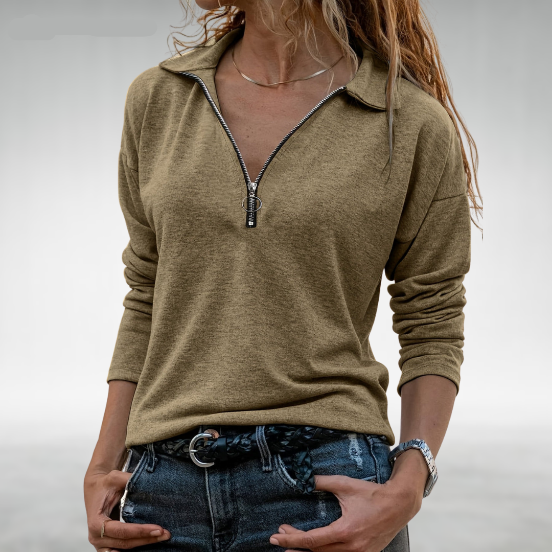 Nadine | Damen-Half-Zip-Pullover
