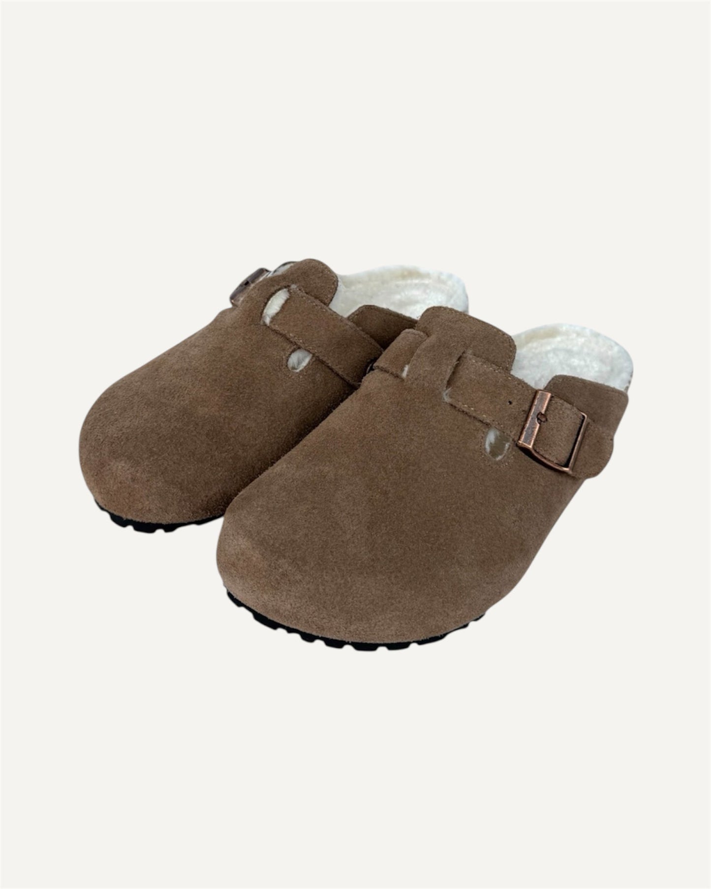 Lomari Clogs mit Futter – Braun