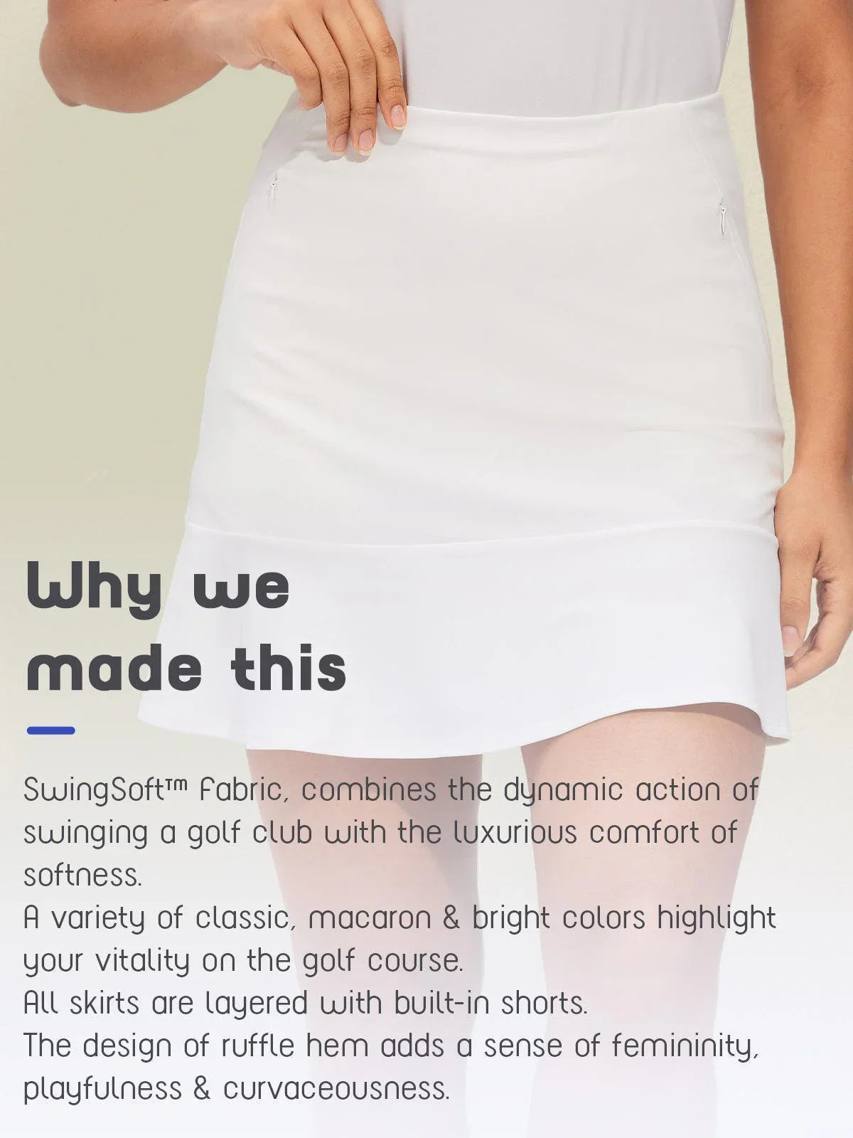 Basic 17 Zoll Rüschen-Skort UPF50+