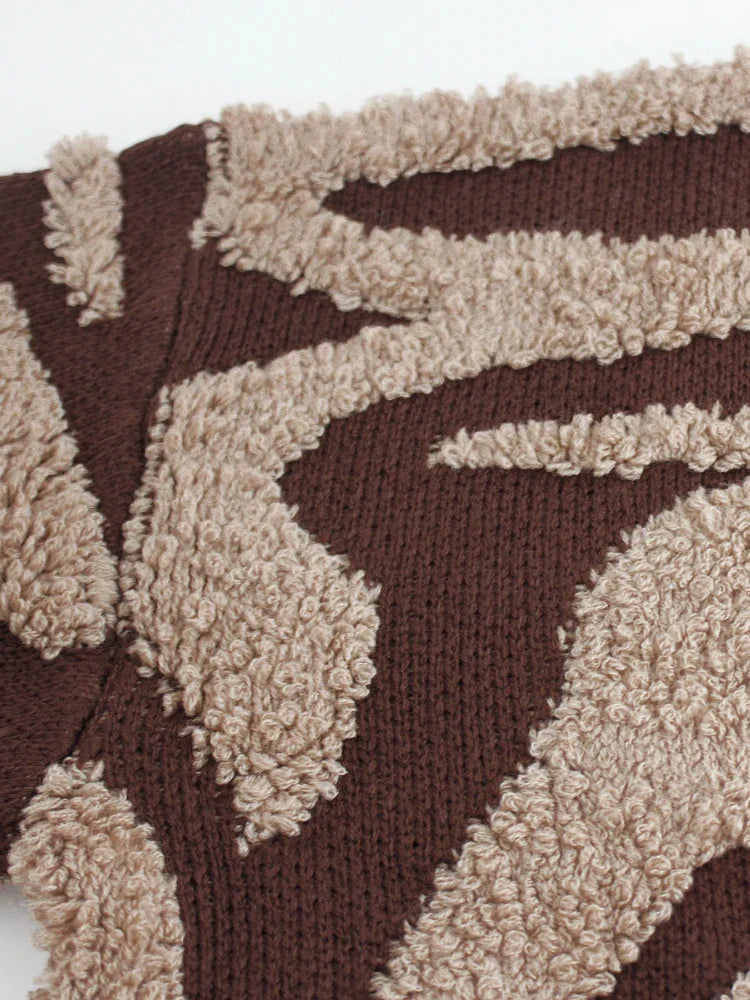 Abstrakter Strickcardigan