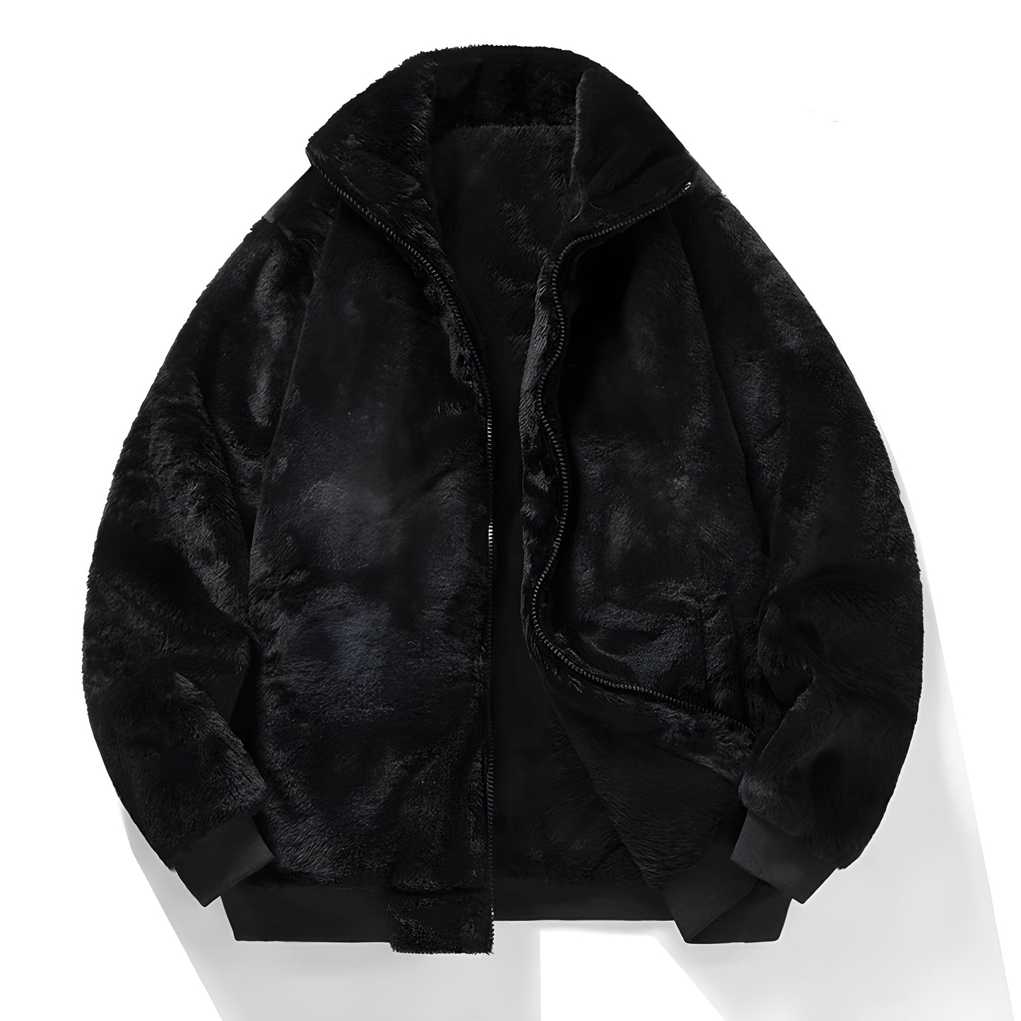 Retro Kunstpelz Bomber