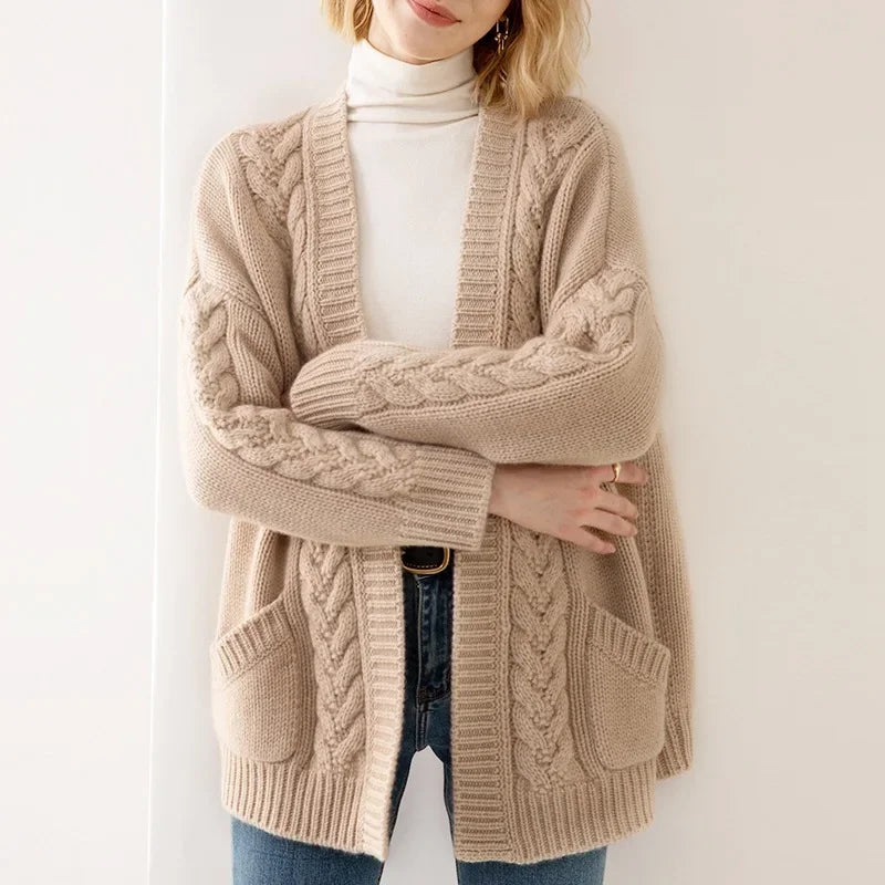 Sandra Eve Kabelstrick-Cardigan