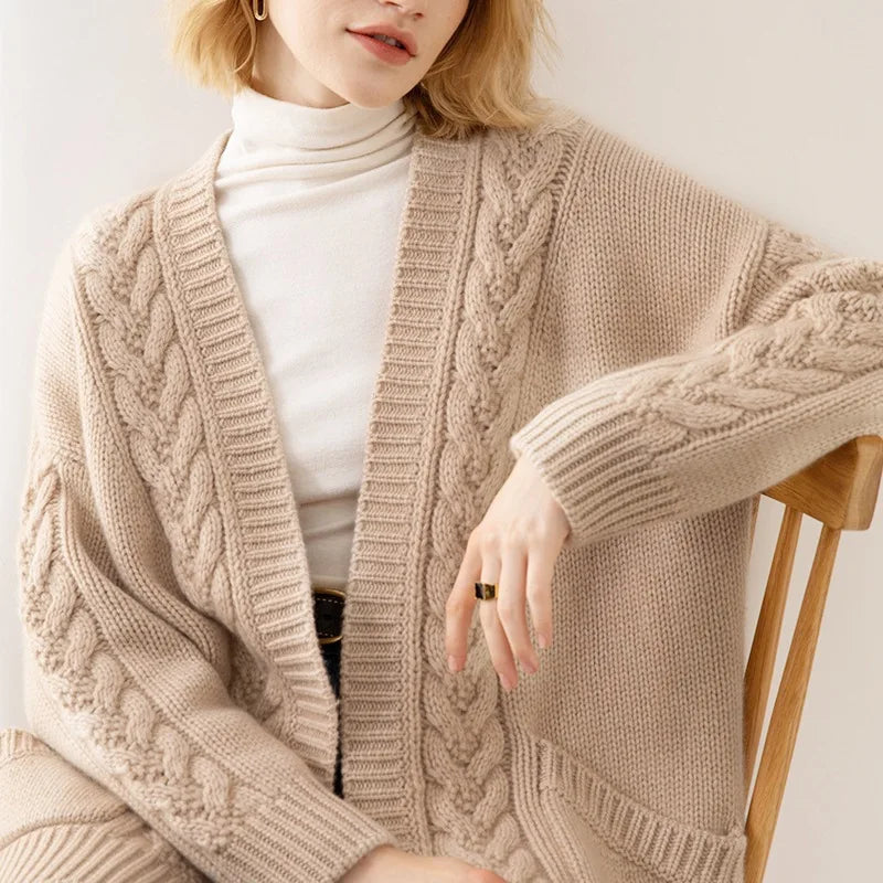 Sandra Eve Kabelstrick-Cardigan