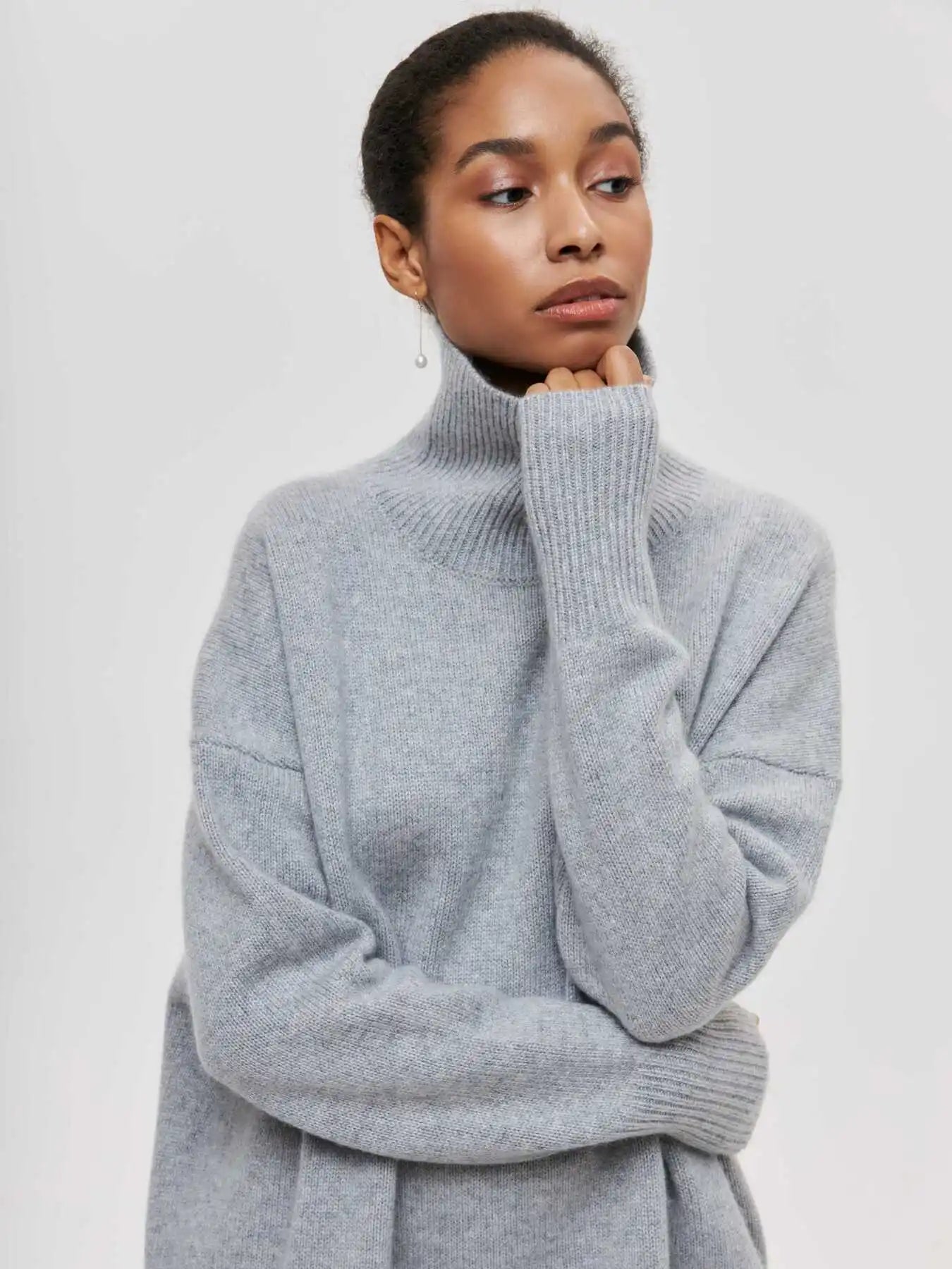 Monelle™ | Übergroßer Rollkragen Strickpullover