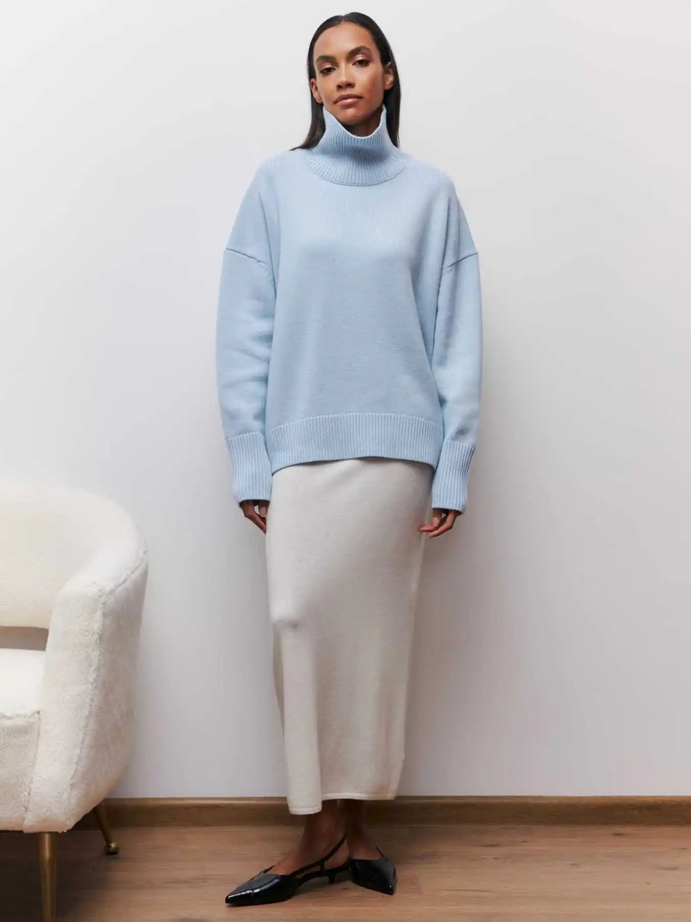 Monelle™ | Übergroßer Rollkragen Strickpullover
