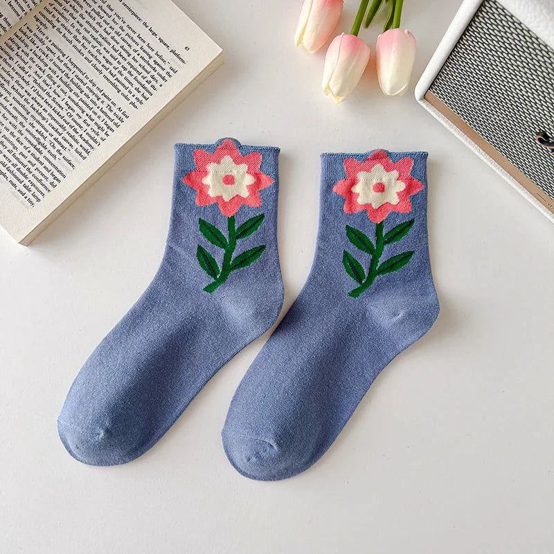 Kawaii Frühling Mid Tube Socken