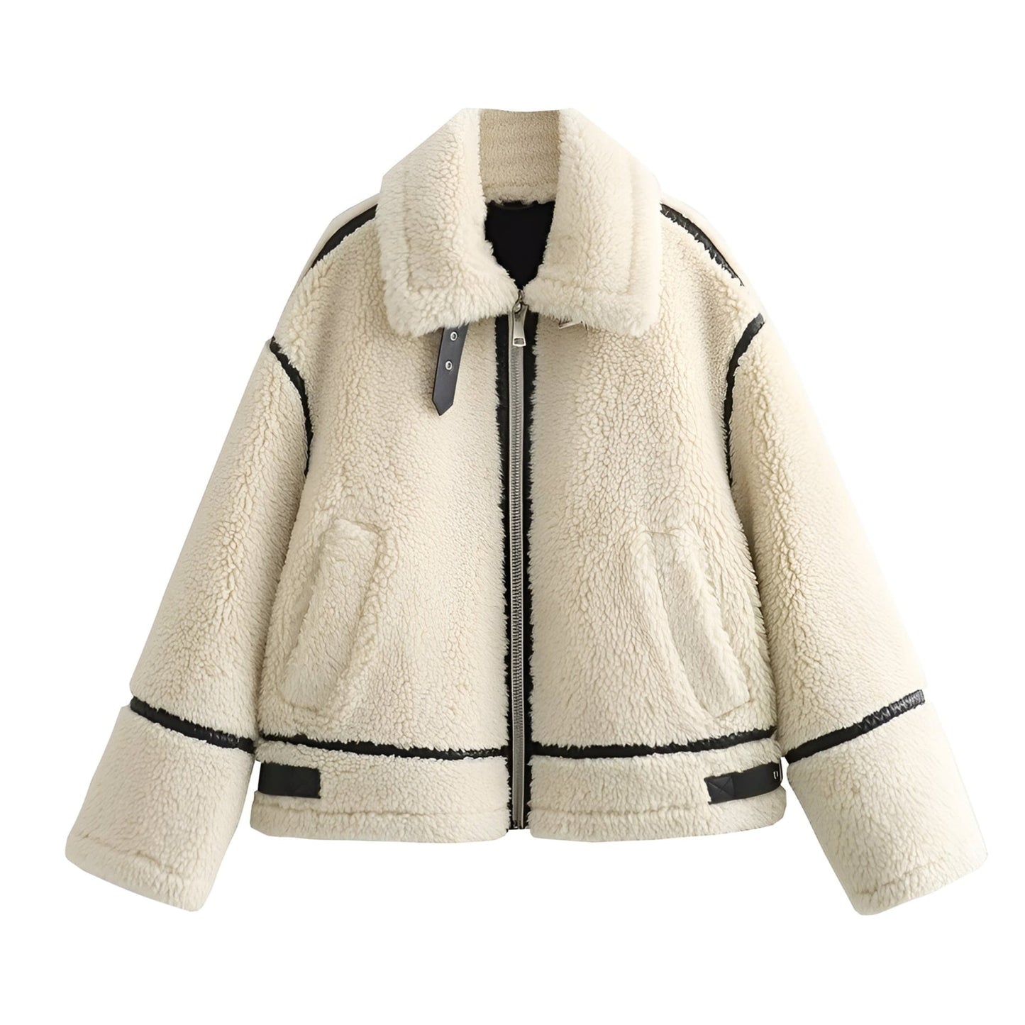 Fleece Bikerjacke