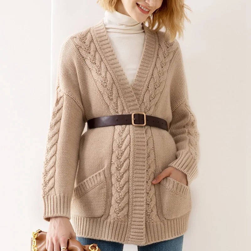 Sandra Eve Kabelstrick-Cardigan