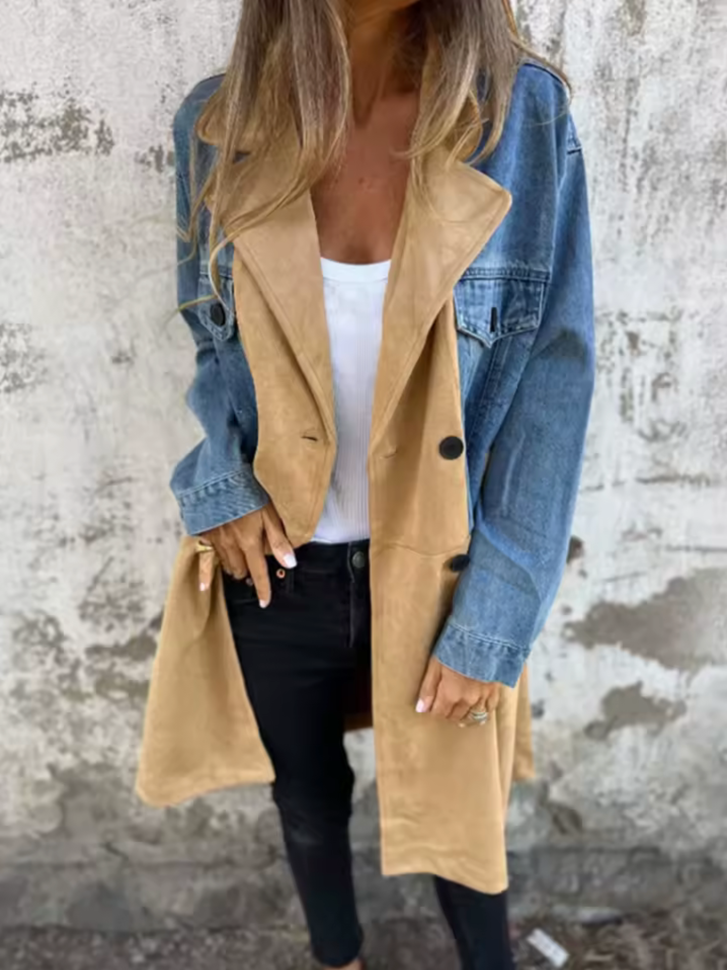 MARITES | DENIM- UND WildlederJACKE