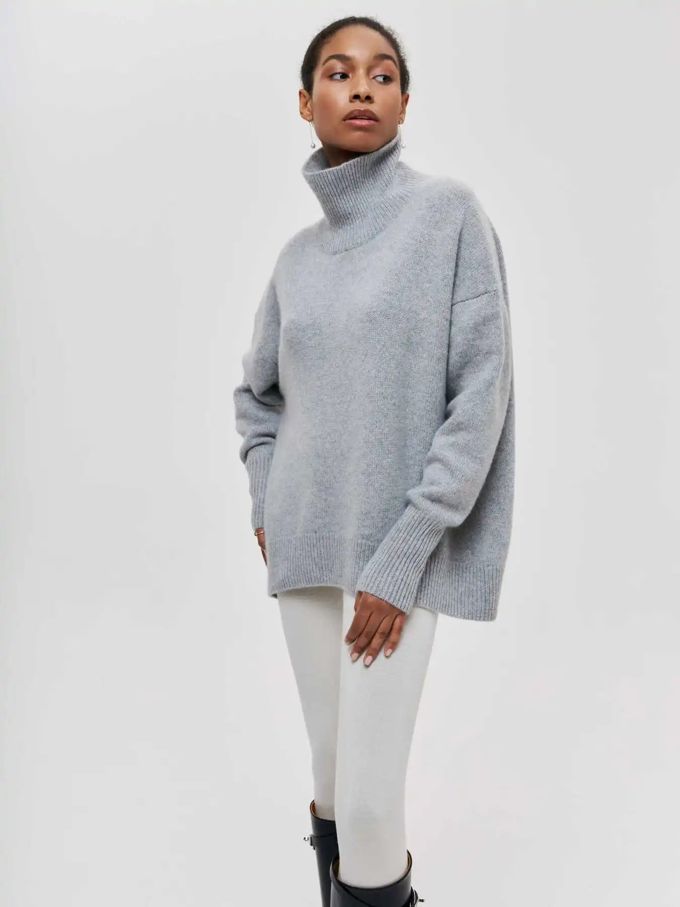 Monelle™ | Übergroßer Rollkragen Strickpullover