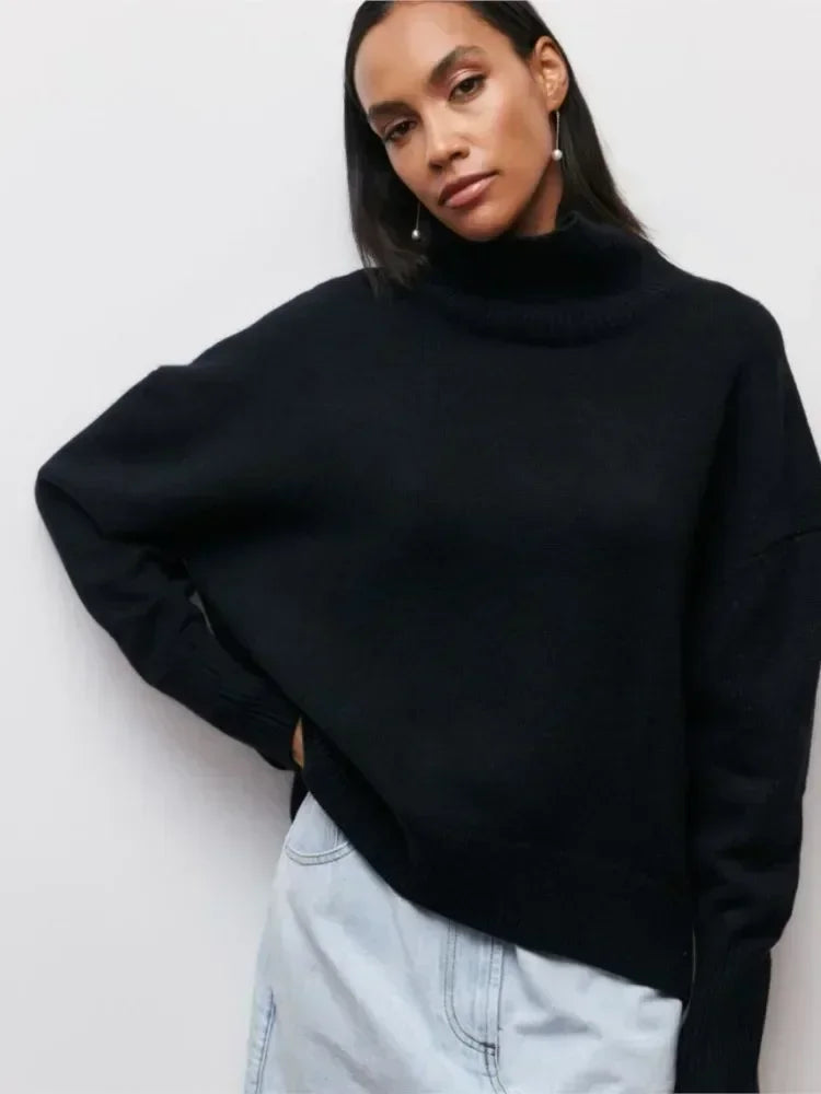 Monelle™ | Übergroßer Rollkragen Strickpullover