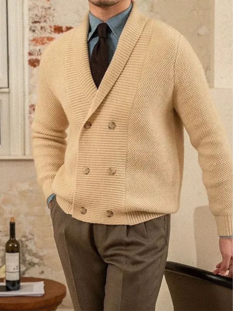 Britischer Eleganter Strickcardigan – Cross & Crown