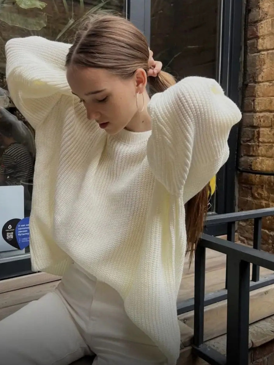 Liber Autumn Damen unifarben Pullover mit langen Ärmeln