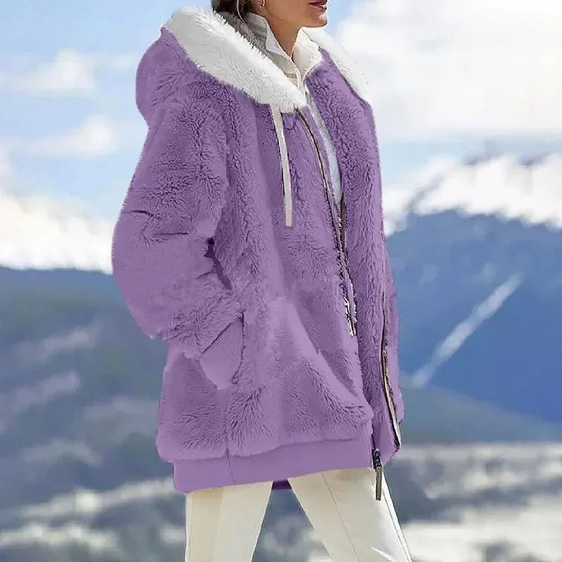 Andrea | Winterjacke mit Kapuze und Reißverschluss