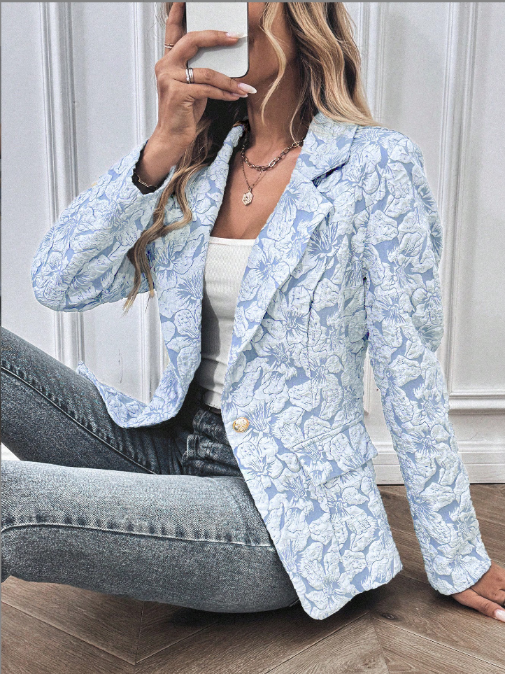 Scarlett™ - Stilvoller Blazer mit Blumenmuster