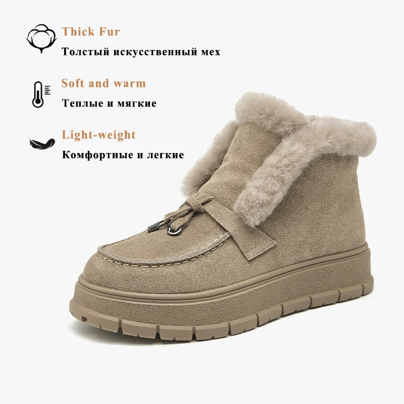 Gemütliche Wildleder-Winterstiefel