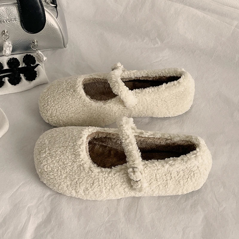 Gemütliche Plüsch Ballerinas für Frauen
