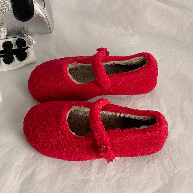 Gemütliche Plüsch Ballerinas für Frauen