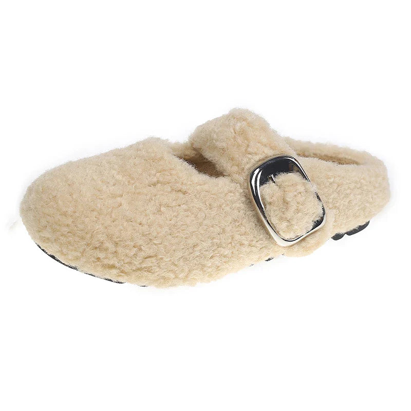 Warme Lammwoll Mary Jane Ballerinas