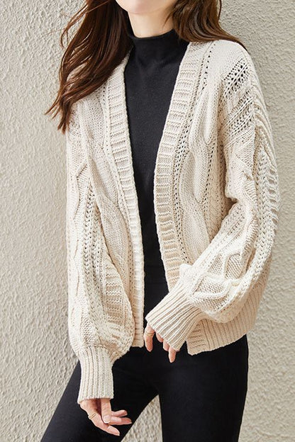 Minimalistischer Chunky Strickcardigan