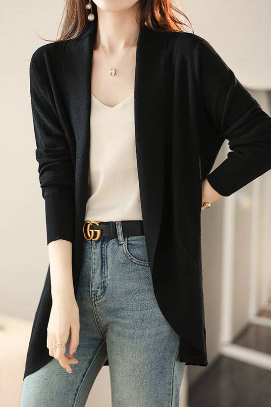 V-Ausschnitt Lässiger Schicht-Knit Cardigan - 2 Farben verfügbar