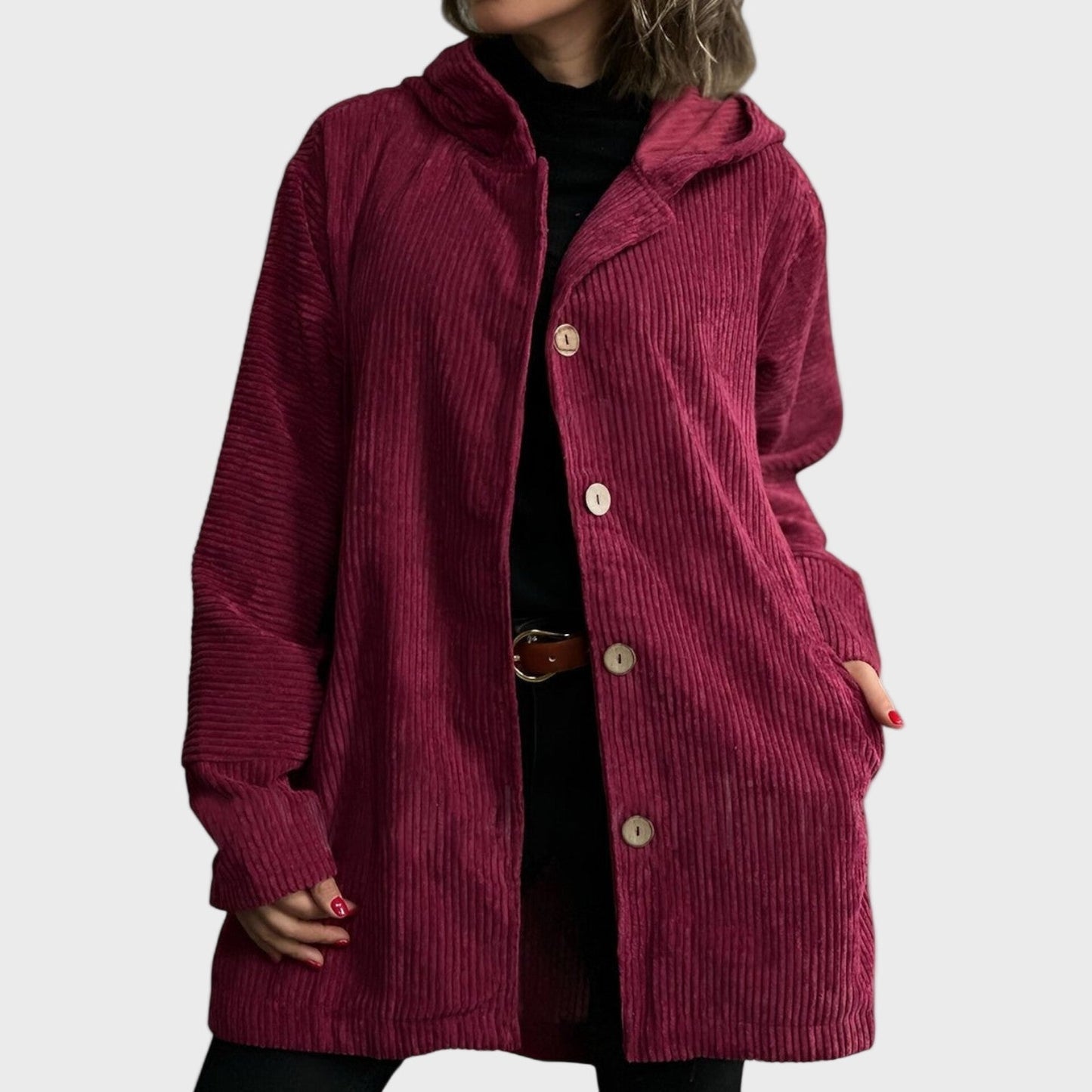 Alice - Cord-Jacke mit Kapuze