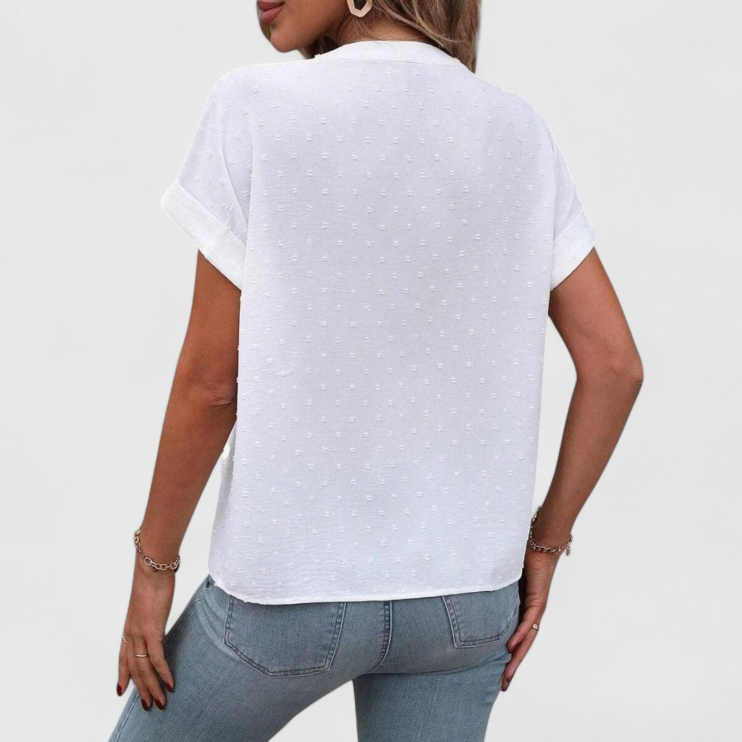 ELYRA™ | Kurzarm Leinen Sommerhemd