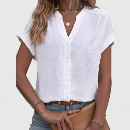 ELYRA™ | Kurzarm Leinen Sommerhemd