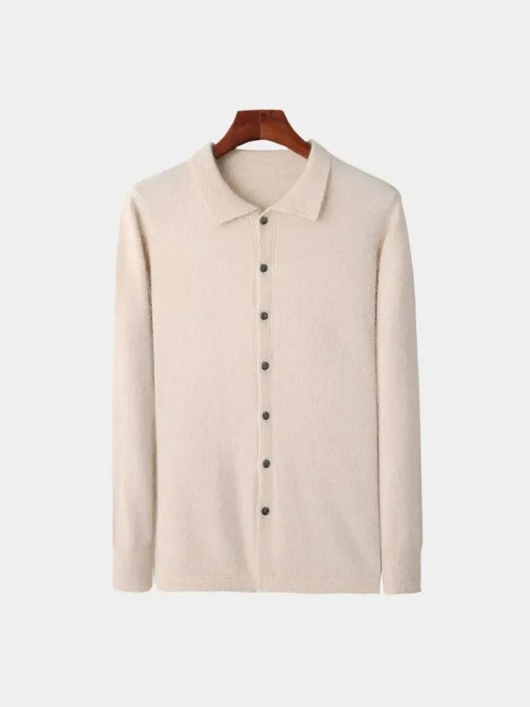 100% Eleganter Polo-Cardigan - Cross & Crown