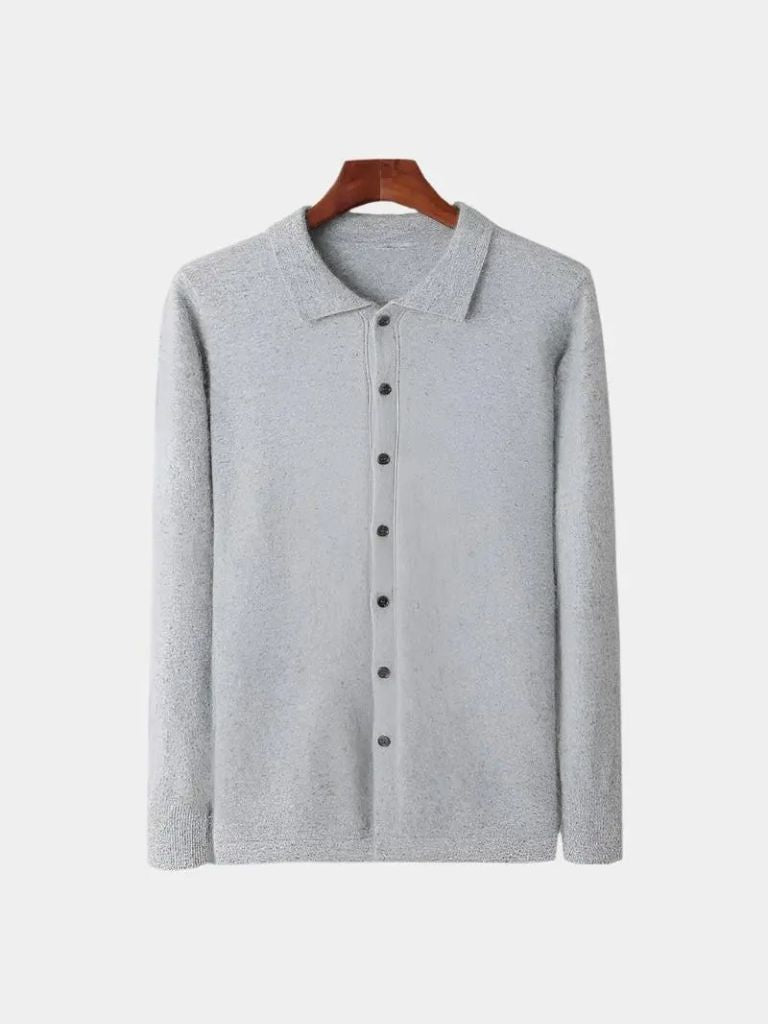 100% Eleganter Polo-Cardigan - Cross & Crown