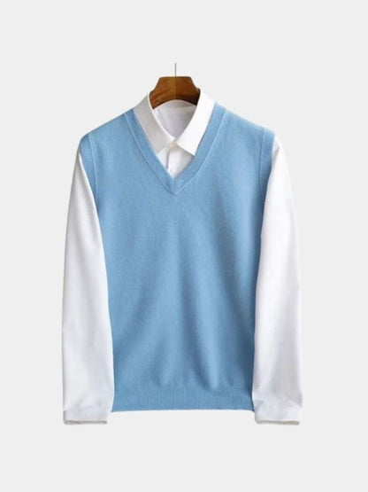 100% Elegante Merinowoll-Weste - Cross & Crown