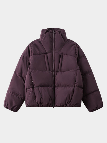 CougarStep - 95% weiße Gänsedaunen Jacke mit dreifacher Schutzfunktion und Stehkragen